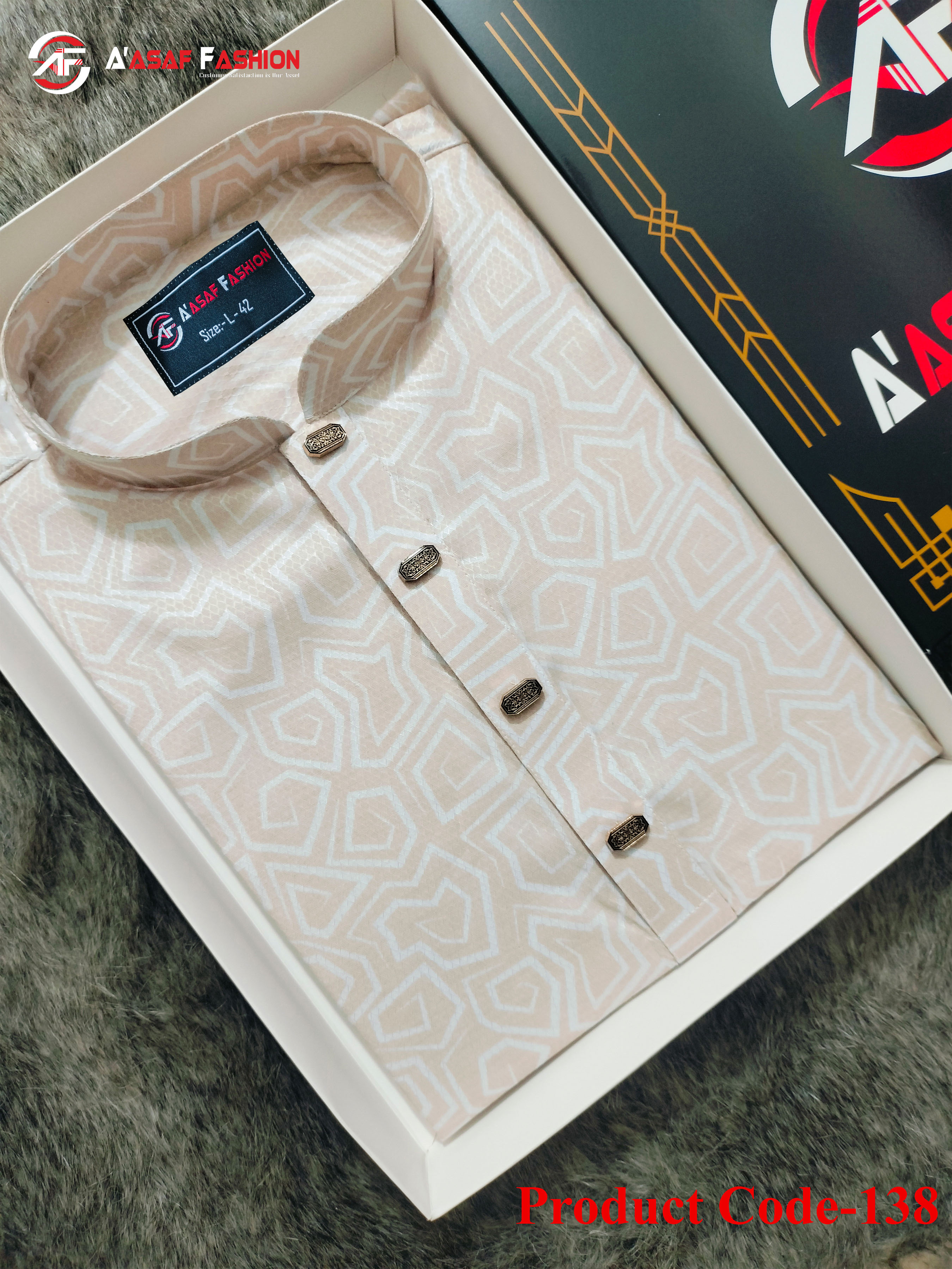 Premium Printed Panjabi (CODE-138)