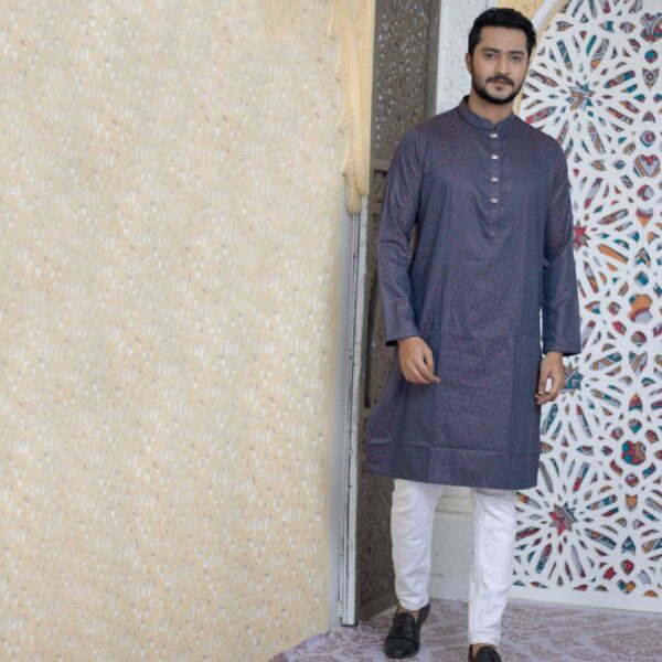 jacquard fabric panjabi for men
