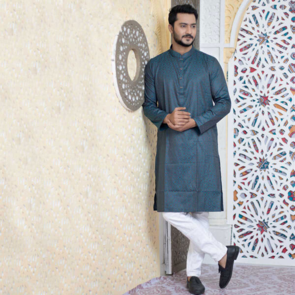 jacquard fabric panjabi for men