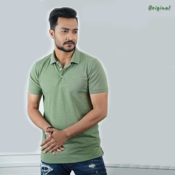 Grey Olive polo shirt for men