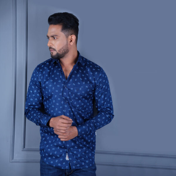 Blue Printed Shirt